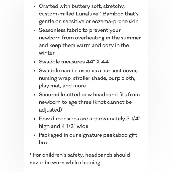 Little Sleepies Twinkling Trees Swaddle & Bow - Picture 5 of 7